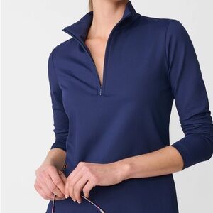 J. McLaughlin Ace 1/4 Zip Top Pullover Navy Blue